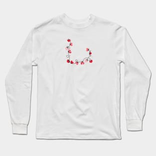 Hearts Valentine's Day doodle hearts border design Long Sleeve T-Shirt